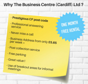 Cardiff Virtual Offices, Less than 70p per day