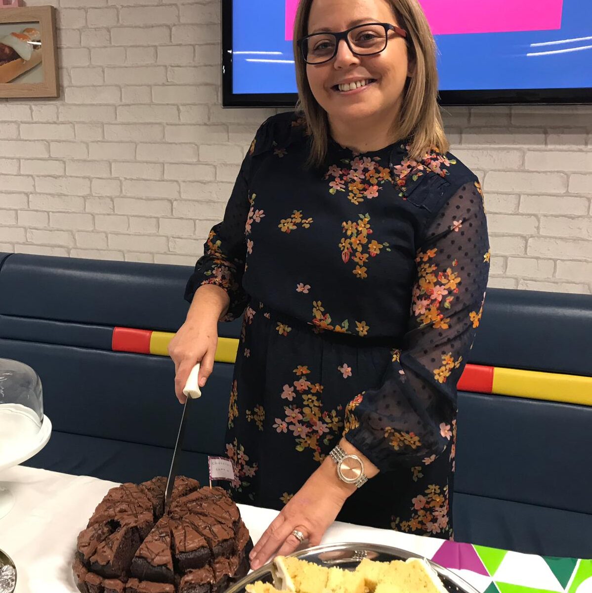 Mel at Macmillan Coffee Morning 2018